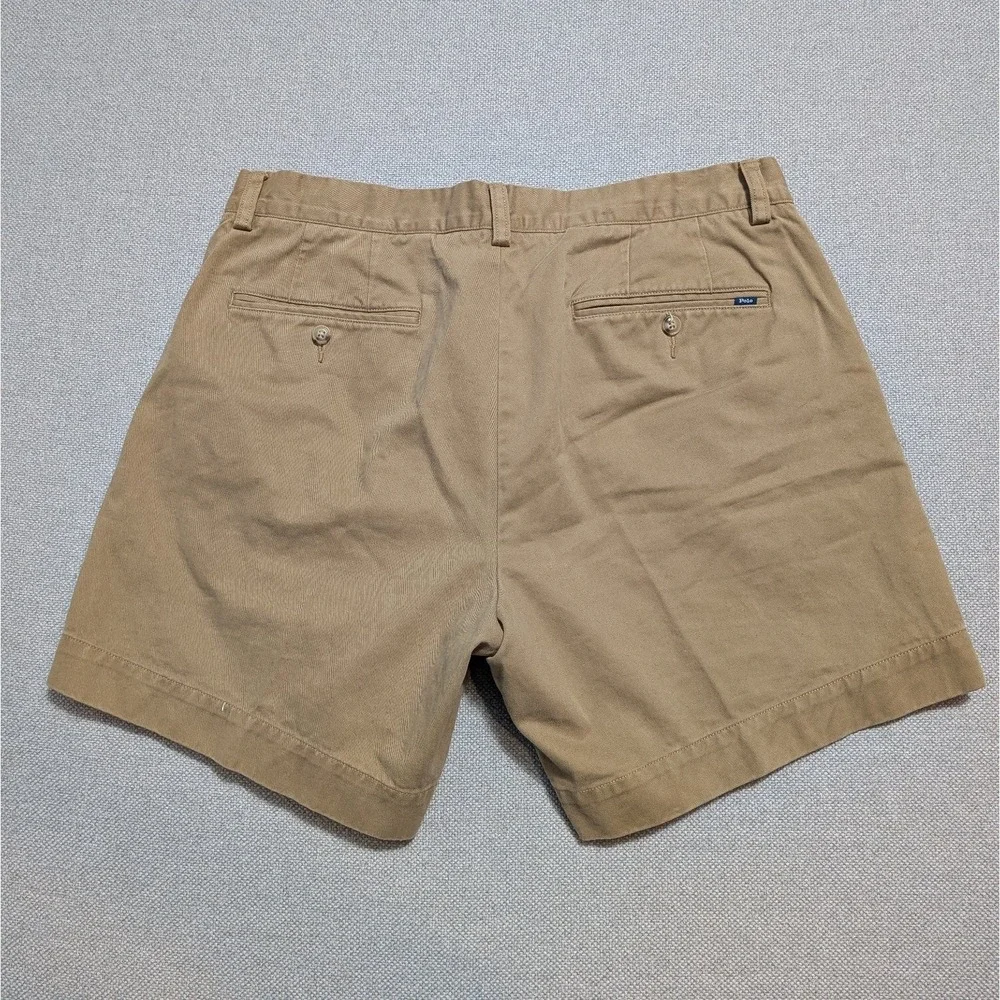 Polo Ralph Lauren Men's Khaki Chino Shorts Size 33 Classic Fit Cotton Summer